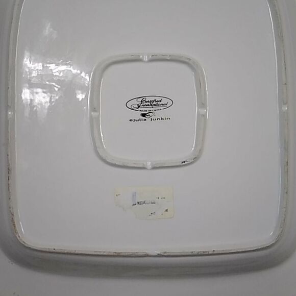 Julia Junkin Hand paired Square Ceramic Art Plate - Picture 5 of 5